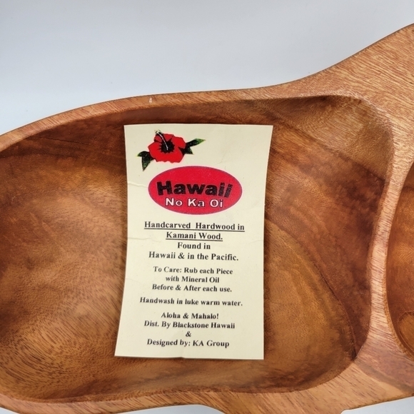 Vintage Dolphin Mid-Century Modern Wooden Monkey Pod Candy/Trinket Dish - Picture 2 of 5